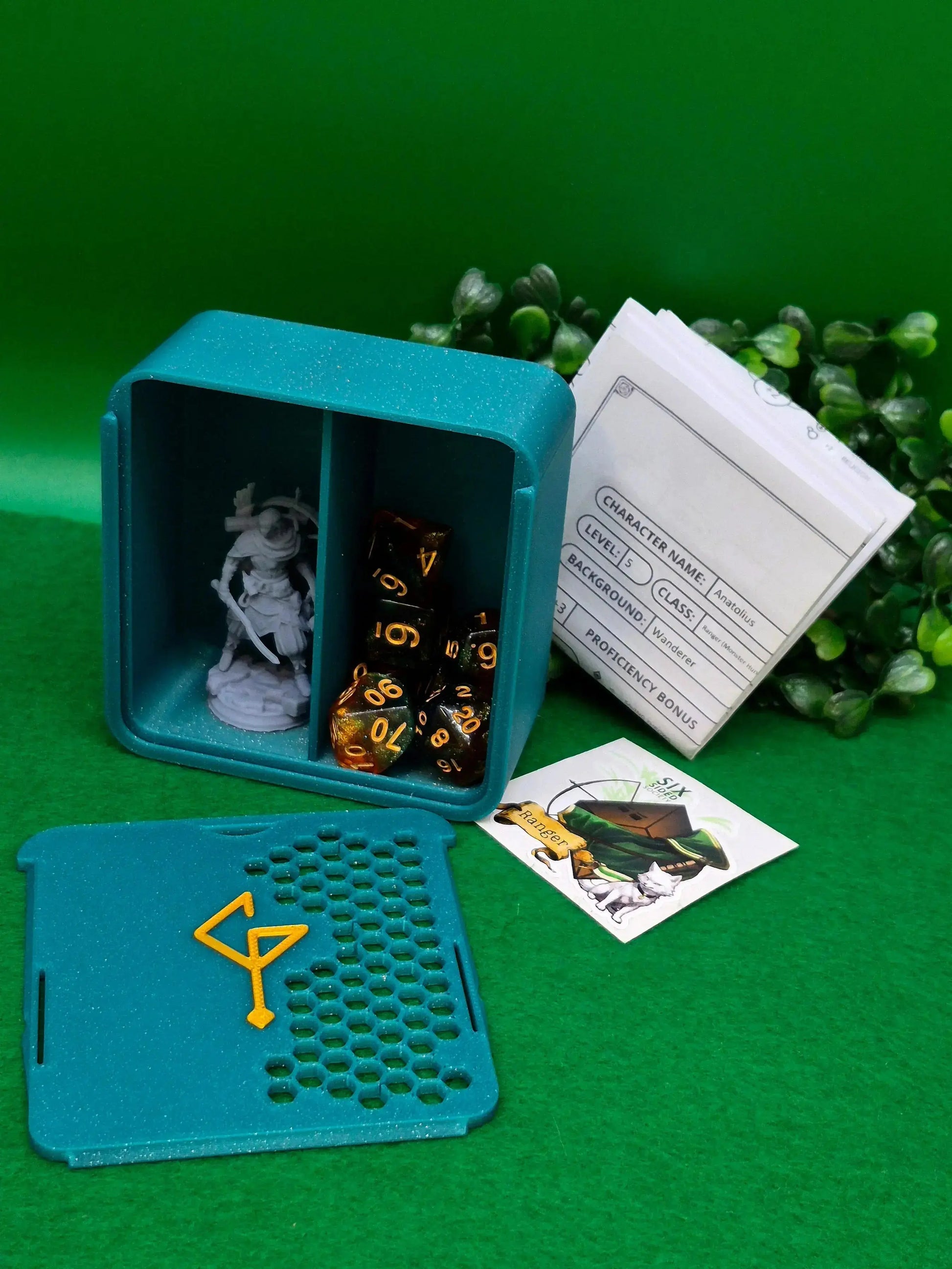 3D Printed Dice Box | Six Sided Society Brand Signature Dice Trinket Box | Medium Six Sided Society