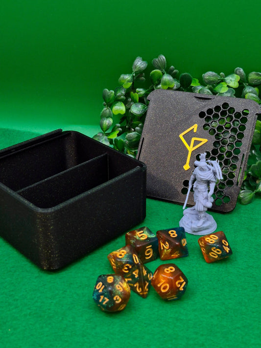 3D Printed Dice Box | Six Sided Society Brand Signature Dice Trinket Box | Medium Six Sided Society