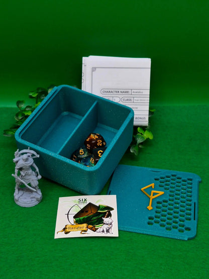 3D Printed Dice Box | Six Sided Society Brand Signature Dice Trinket Box | Medium Six Sided Society